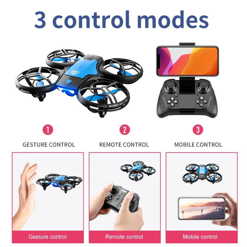 V8新型ミニドローン 4KプロフェッショナルHD 1080P - Rc Helicopter Electric のレビューと価格