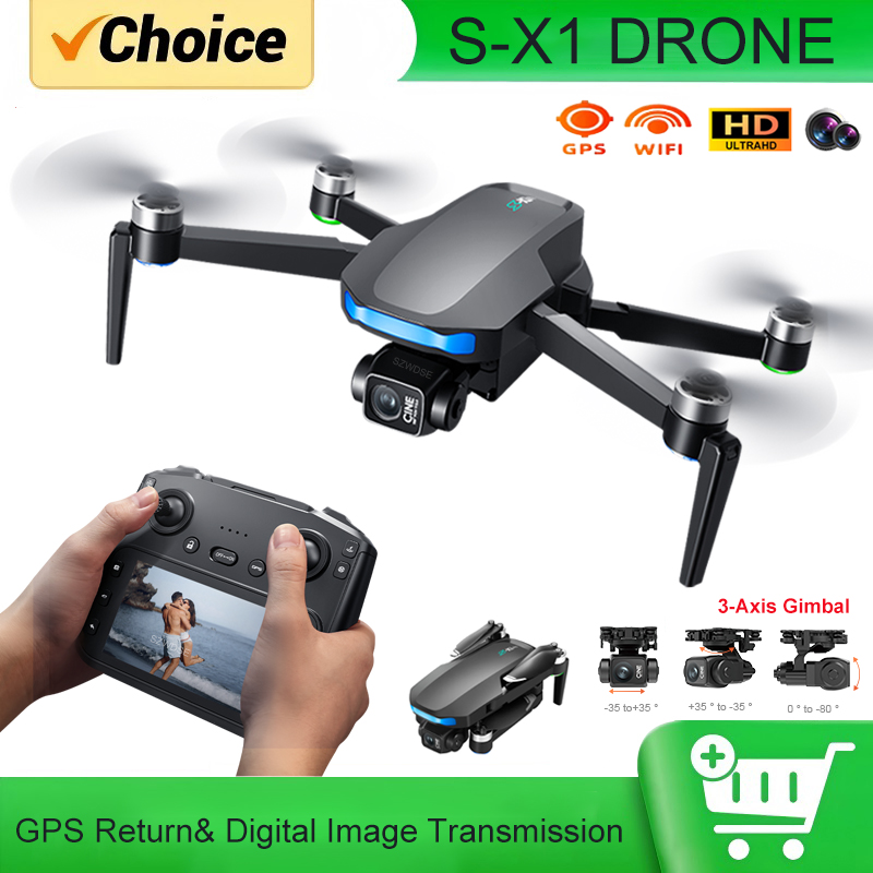 S-X1 MAX GPS搭載ドローン。3軸ジンバル、5000 - Rc Helicopter Electric のレビューと価格
