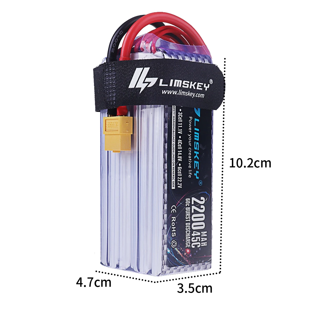 22.2V 2200mAh 45C 最大 60C LiPo  - Rc Helicopter Electric のレビューと価格